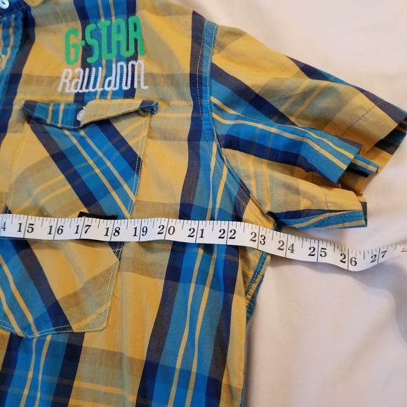 G-Star Raw Plaid Short Sleeve Shirt XXL - Picture 5 of 6